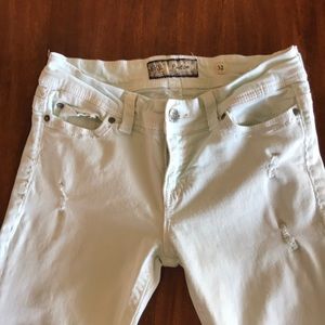 BKE Skinny Payton mint colored jeans sz 32